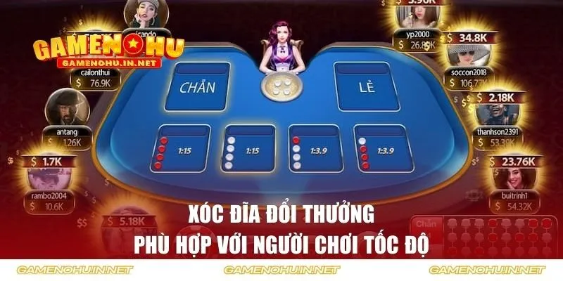 Xóc đĩa đổi thưởng phù hợp với người chơi tốc độ
